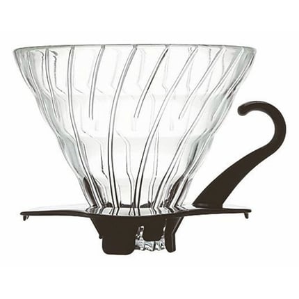 hario glass coffee dripper v60 02 black