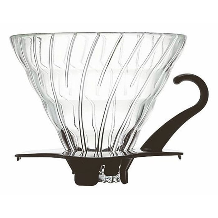hario glass coffee dripper v60 02 black