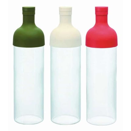 hario cold brew tea filter in bottle olive green 750ml