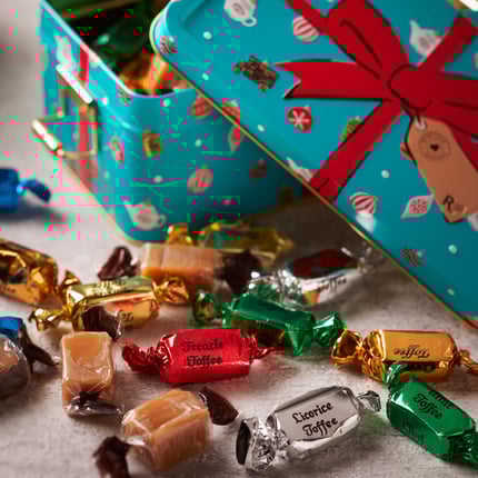 ringtons christmas tree tin