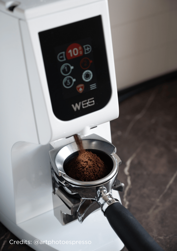 eureka atom w 65 grind by weight coffee grinder (black)