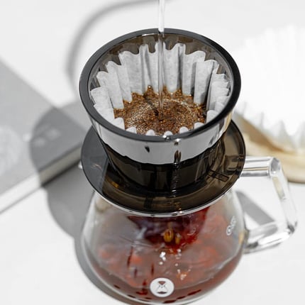 timemore crystal eye b75 dripper 1 2 cups amber black