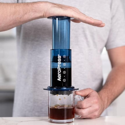 aeropress clear blue coffee maker