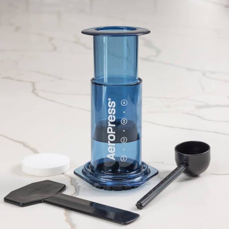 aeropress clear blue coffee maker