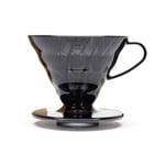 hario coffee dripper v60 02 with filters & scoop black plastic