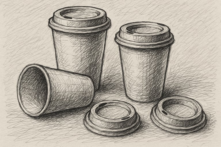 20250929 1534 sketchy paper cups simple compose 01k6ay8a6de8cs11yhgk8wq6jc