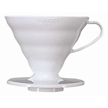 hario coffee dripper v60 02 white plastic