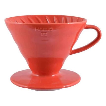 hario coffee dripper v60 02 ceramic red