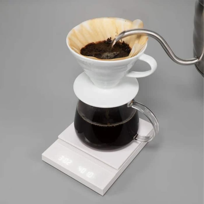 hario polaris coffee scale white
