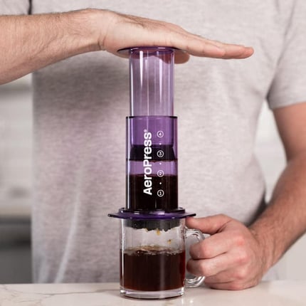 aeropress clear purple coffee maker