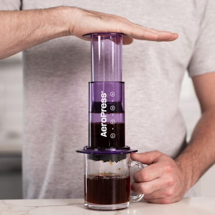 aeropress clear purple coffee maker