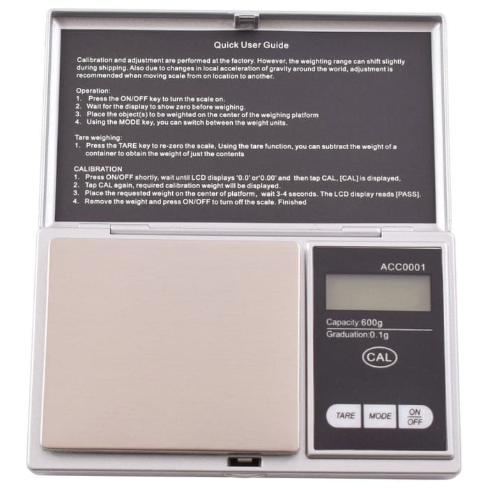yagua scale 600 x 0.1g with extra large tray