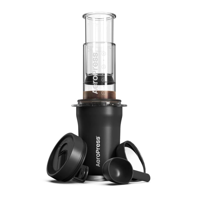 aeropress go plus travel coffee press black