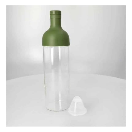 hario cold brew tea filter in bottle olive green 750ml