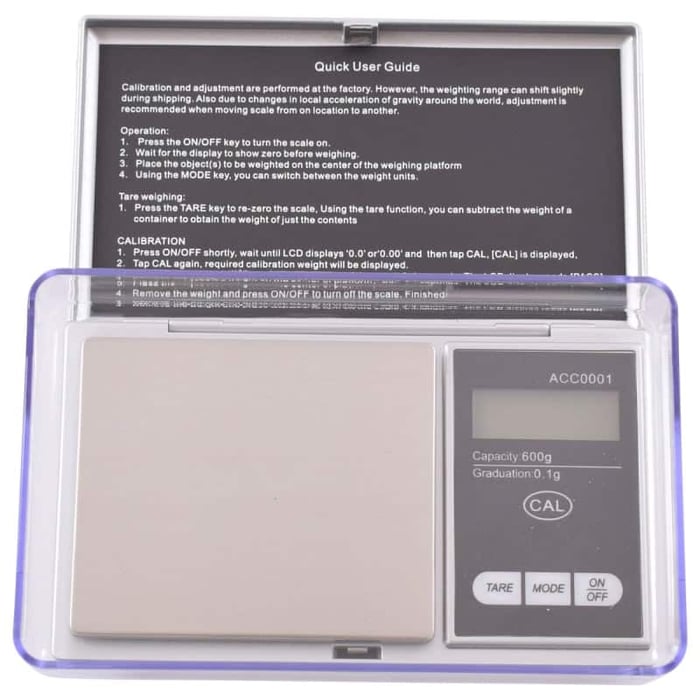 yagua scale 600 x 0.1g with extra large tray
