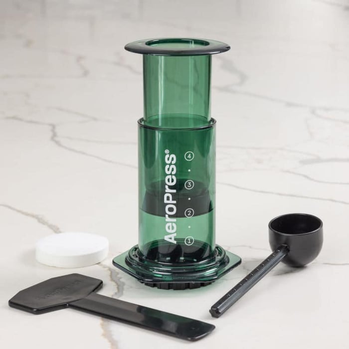 aeropress clear green coffee maker
