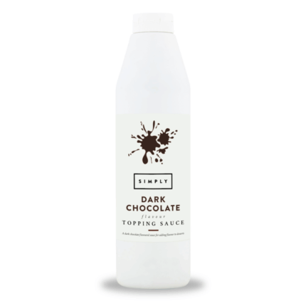 Bottle of dark chocolate topping sauce