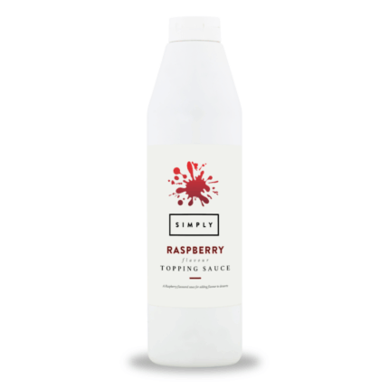 Bottle of Simply raspberry topping sauce.