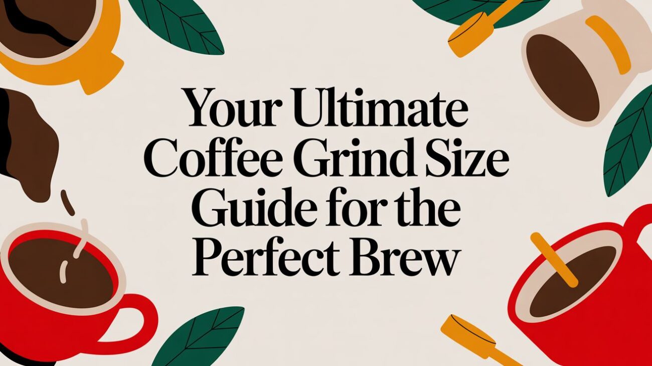 coffee grind size guide coffee illustration
