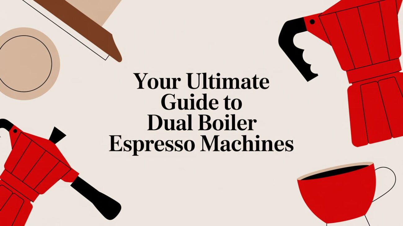 dual boiler espresso machine coffee illustration