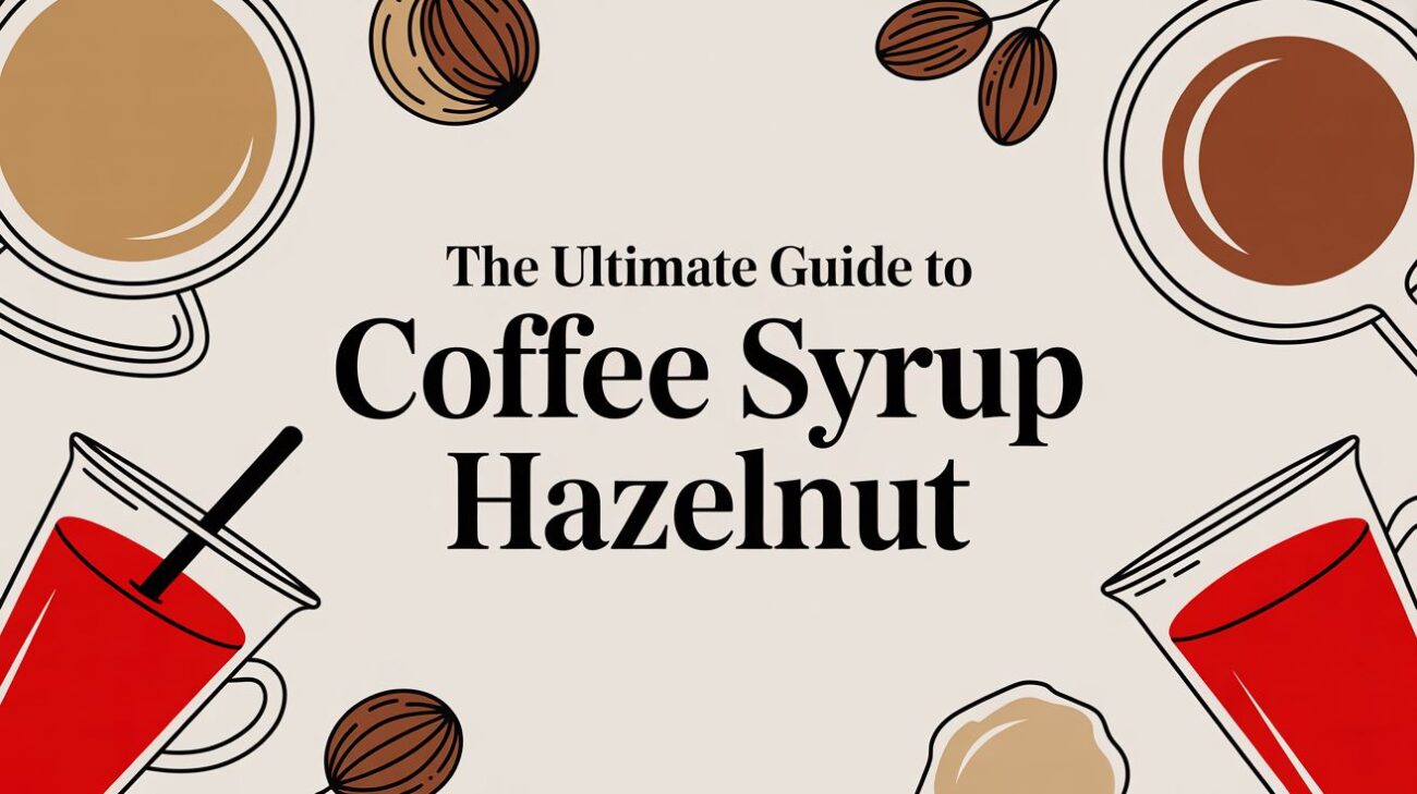 coffee syrup hazelnut coffee illustration