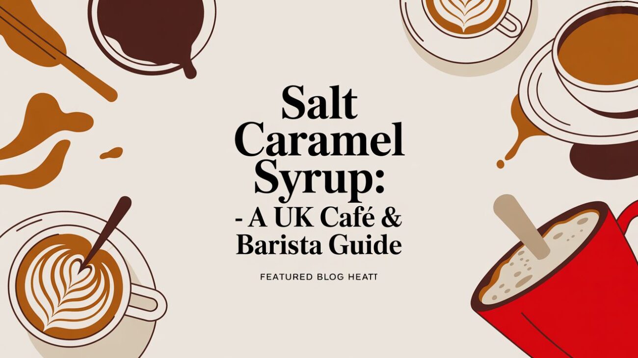 salt caramel syrup coffee illustration