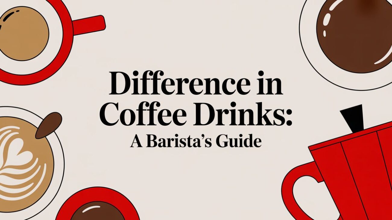 difference in coffee drinks coffee cups