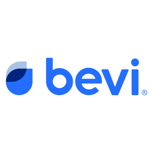 Bevi logo with blue colour scheme.