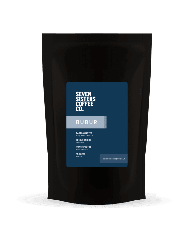 Bubur coffee bag featuring bold tasting notes.