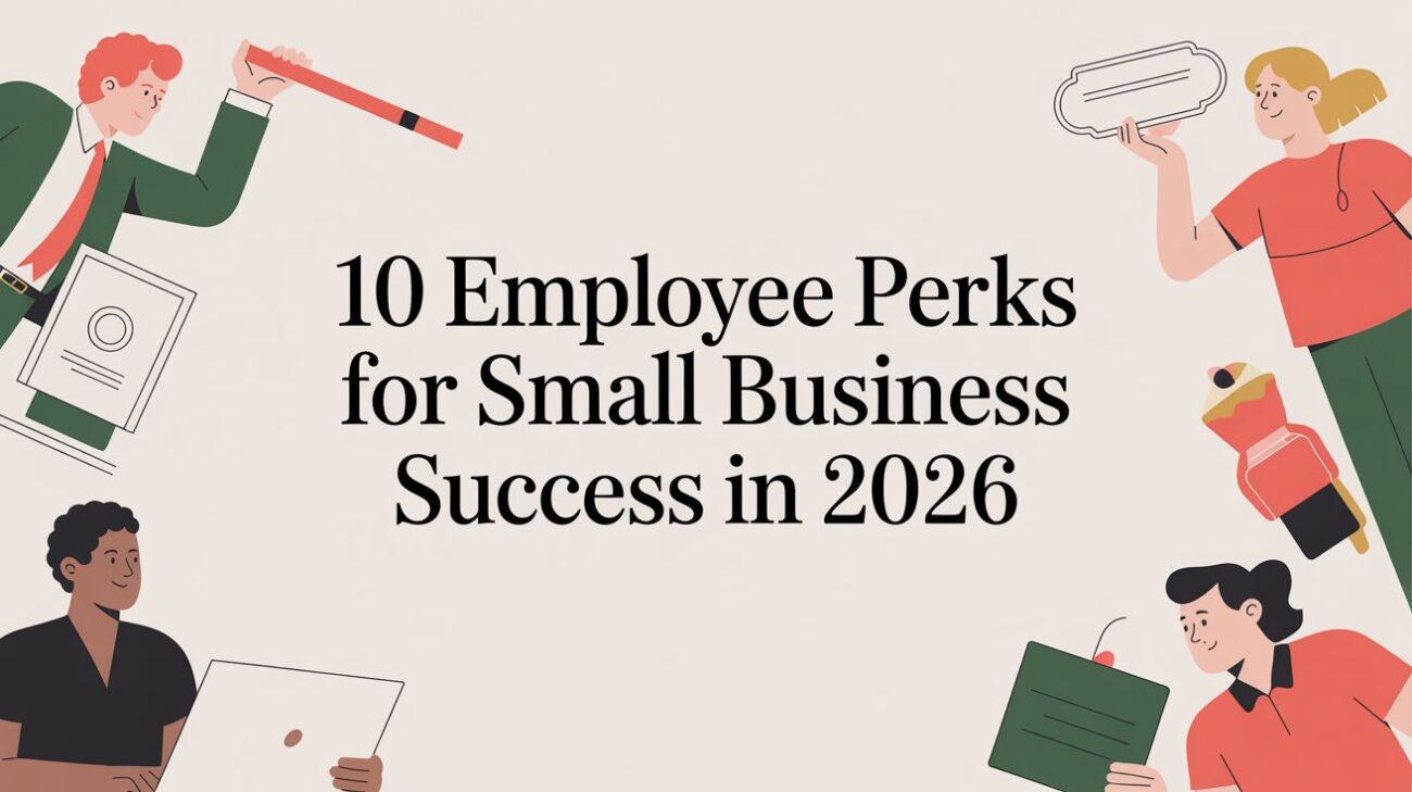 employee perks for small business professional illustration