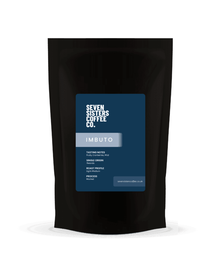 Imbuto coffee bag with tasting notes and details.