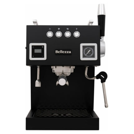 Black Bellezza espresso machine with digital controls