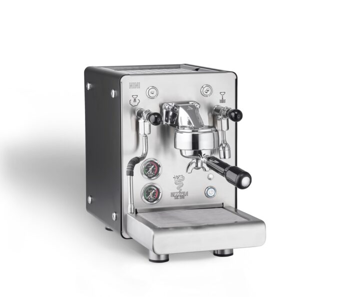 Stylish espresso machine with stainless steel finish