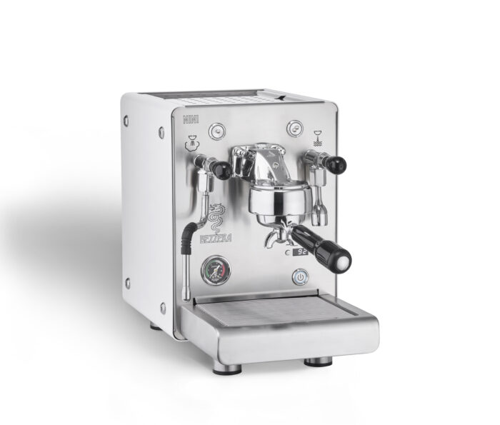 Bezzera espresso machine with stainless steel finish