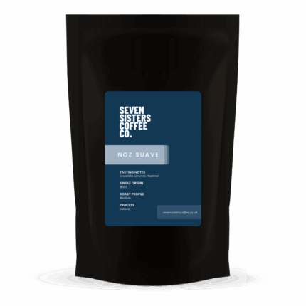 Noz Suave coffee bag with tasting notes and origin.