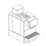 Bestir BM50 dimensioned line drawing showing the machine from three sides