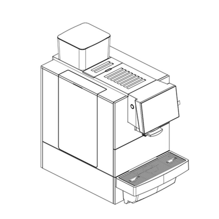 Bestir BM50 dimensioned line drawing showing the machine from three sides