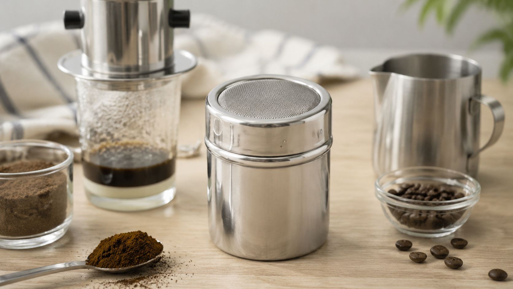 Large Stainless Steel Chocolate Shaker (Mesh)
