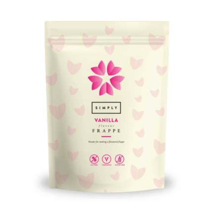 Vanilla flavour frappe powder packaging