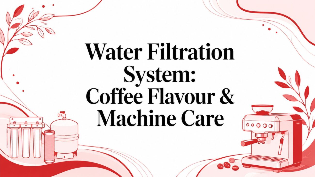 Information on coffee water filtration and machine maintenance