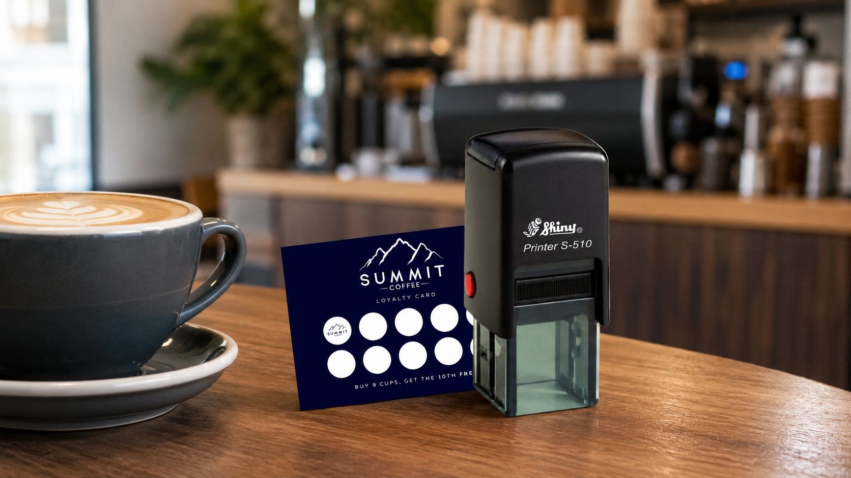 Summit Coffee Loyalty Card Stamp