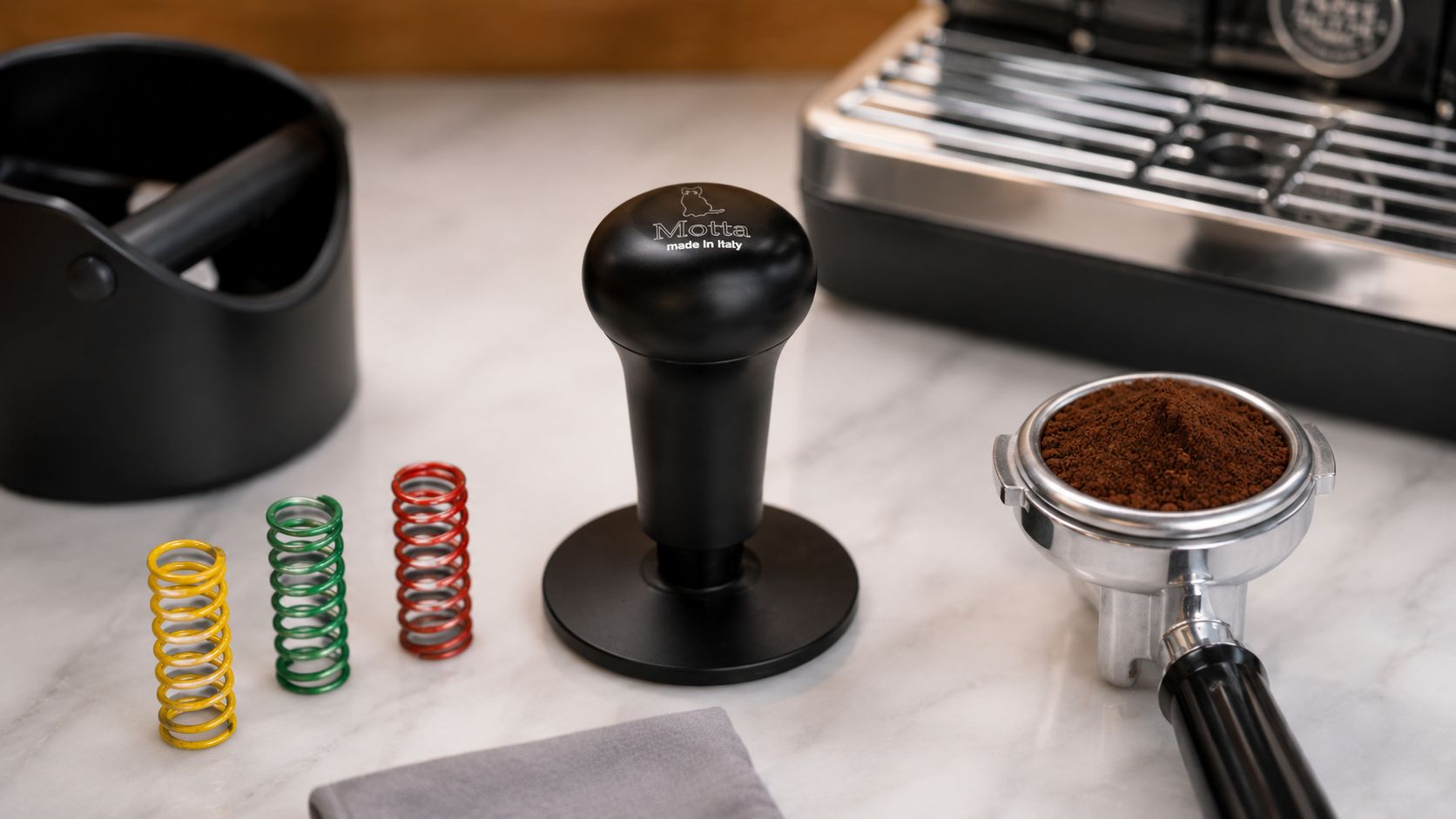 Motta Calibrated Flat Tamper Black - 58mm