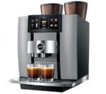 Jura GIGA W10 professional bean to cup coffee machine in Diamond Silver