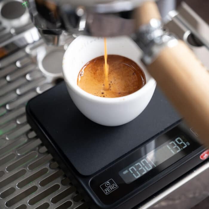 Eureka Precisa digital coffee scale detail
